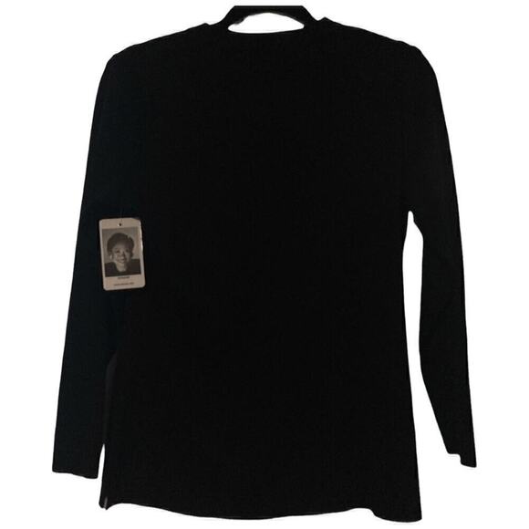 NEW Exclusive Misook Petite Zip Front Black Cardigan Zipper Pocket Detail SP - Picture 2 of 5